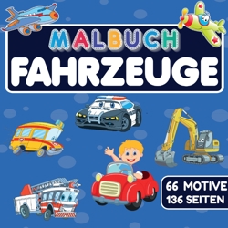 MALBUCH FAHRZEUGE mit 66 MOTIVE auf 136 SEITEN