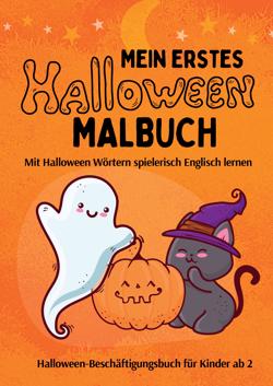 Mein erstes Halloween Malbuch auf Englisch