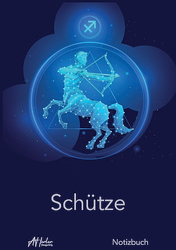 Sternzeichen Schütze Notizbuch | Designed by Alfred Herler