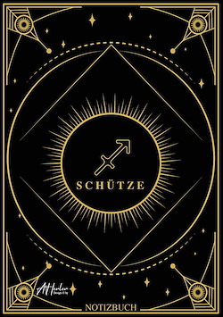 Edles Notizbuch Sternzeichen Schütze | Designed by Alfred Herler